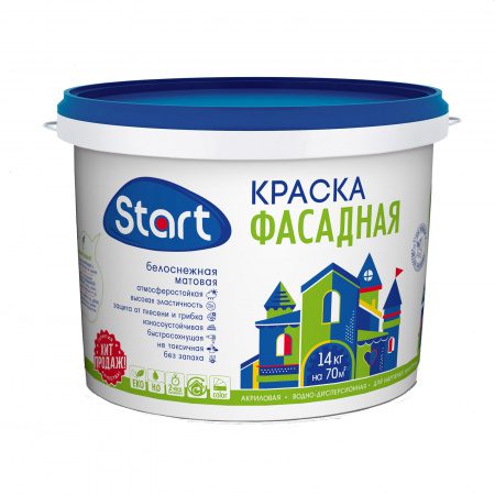 Сайвер Старт Краска Фасадная 7кг белая
