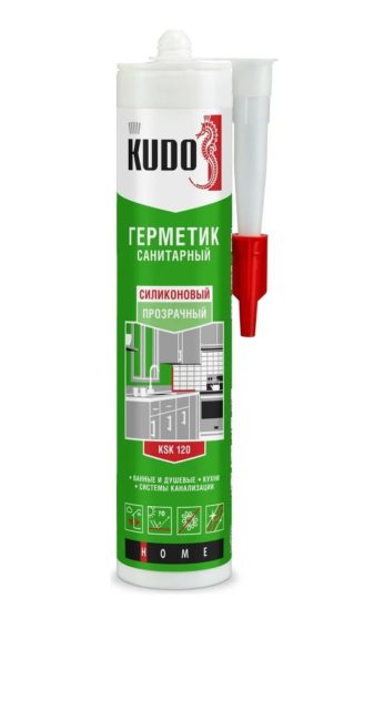 КУДО Герметик силиконовый санитарный прозрачный KSK120 280 мл