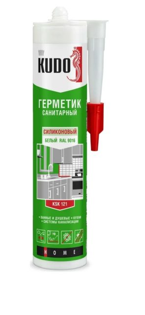 КУДО Герметик силиконовый санитарный белый KSK121 280 мл